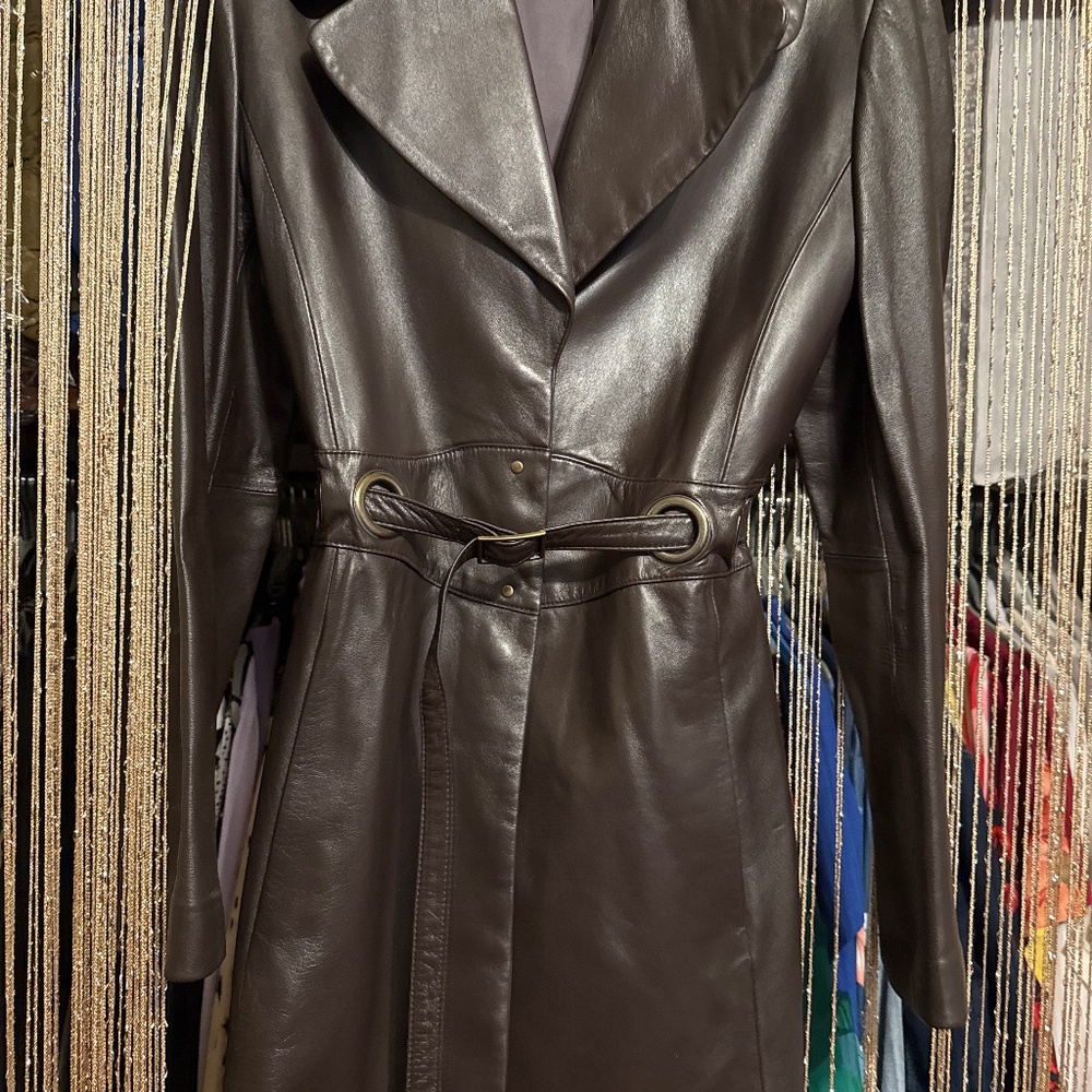 Leather coat